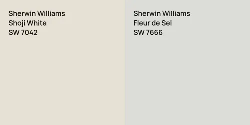 SW 7042 Shoji White vs SW 7666 Fleur de Sel