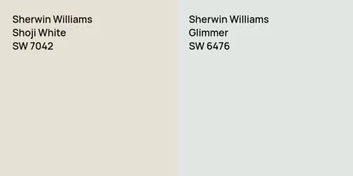 SW 7042 Shoji White vs SW 6476 Glimmer