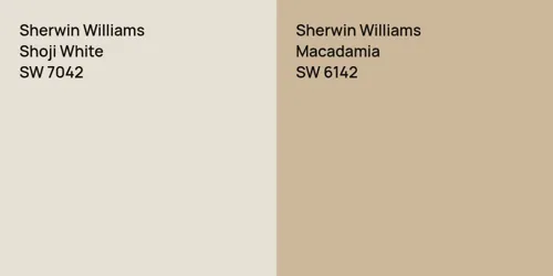 SW 7042 Shoji White vs SW 6142 Macadamia