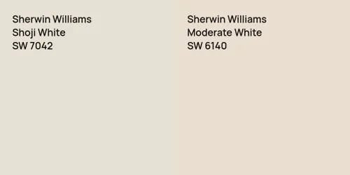 SW 7042 Shoji White vs SW 6140 Moderate White