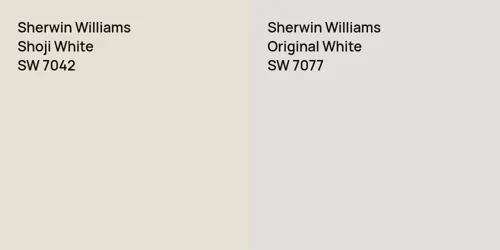 SW 7042 Shoji White vs SW 7077 Original White