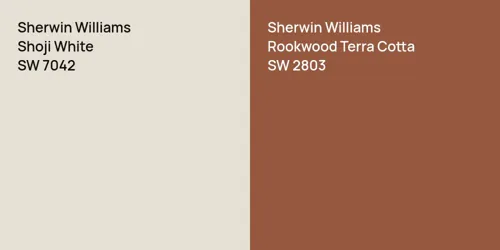 SW 7042 Shoji White vs SW 2803 Rookwood Terra Cotta