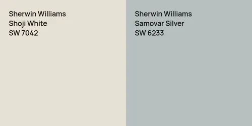 SW 7042 Shoji White vs SW 6233 Samovar Silver