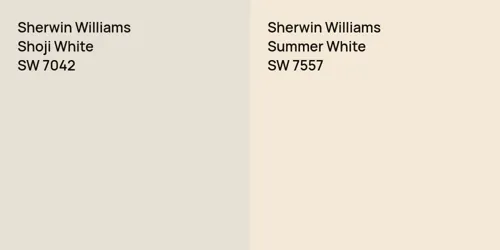 SW 7042 Shoji White vs SW 7557 Summer White