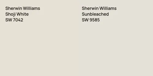 SW 7042 Shoji White vs SW 9585 Sunbleached