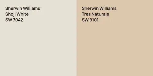 SW 7042 Shoji White vs SW 9101 Tres Naturale