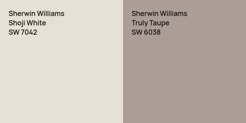 SW 7042 Shoji White vs SW 6038 Truly Taupe