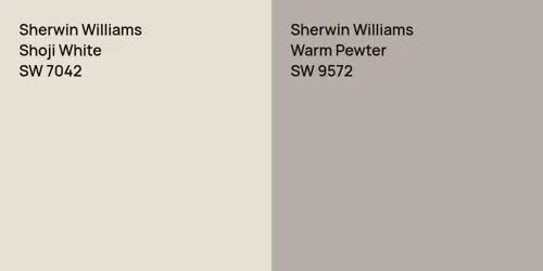 SW 7042 Shoji White vs SW 9572 Warm Pewter