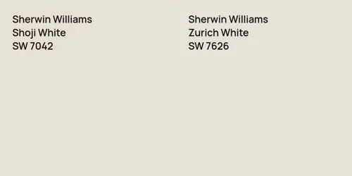 SW 7042 Shoji White vs SW 7626 Zurich White