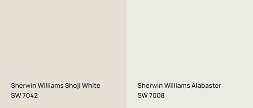 SW 7042 Shoji White vs SW 7008 Alabaster