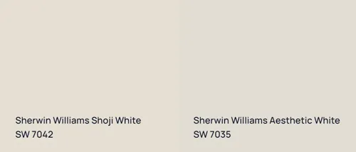 SW 7042 Shoji White vs SW 7035 Aesthetic White