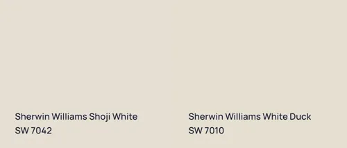 SW 7042 Shoji White vs SW 7010 White Duck