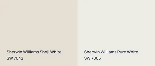 SW 7042 Shoji White vs SW 7005 Pure White