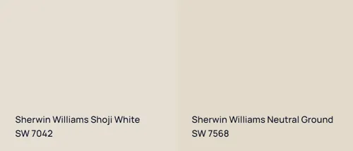 SW 7042 Shoji White vs SW 7568 Neutral Ground