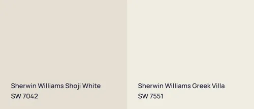 SW 7042 Shoji White vs SW 7551 Greek Villa