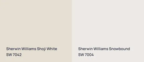 SW 7042 Shoji White vs SW 7004 Snowbound