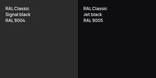 RAL 9004  Signal black vs RAL 9005  Jet black