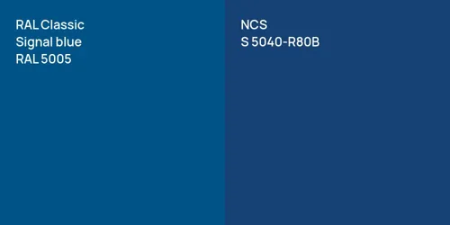 RAL 5005  Signal blue vs S 5040-R80B 