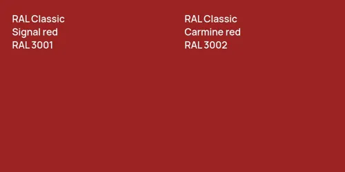 RAL 3001 Signal red vs RAL 3002  Carmine red