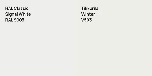 RAL 9003 Signal White vs V503 Winter