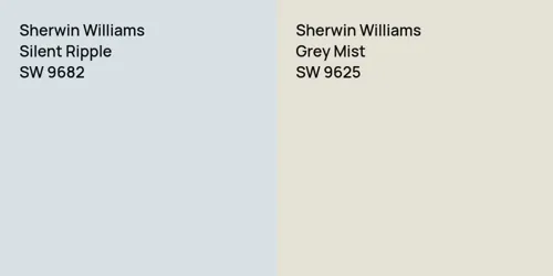 SW 9682 Silent Ripple vs SW 9625 Grey Mist