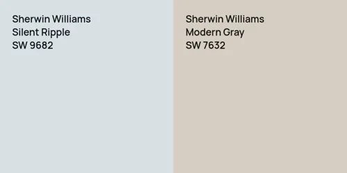 SW 9682 Silent Ripple vs SW 7632 Modern Gray