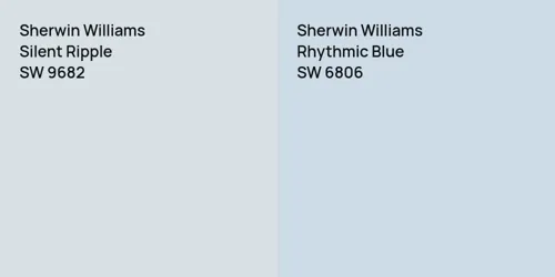 SW 9682 Silent Ripple vs SW 6806 Rhythmic Blue