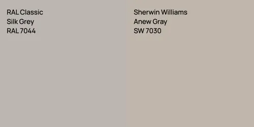 RAL 7044 Silk Grey vs SW 7030 Anew Gray