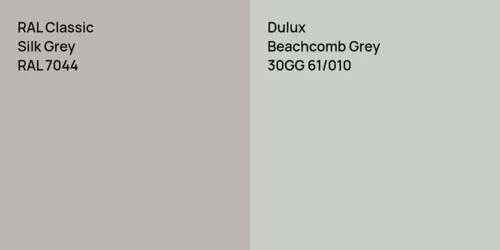 RAL 7044 Silk Grey vs 30GG 61/010 Beachcomb Grey