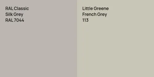 RAL 7044 Silk Grey vs 113 French Grey