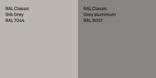 RAL 7044 Silk Grey vs RAL 9007 Grey aluminium