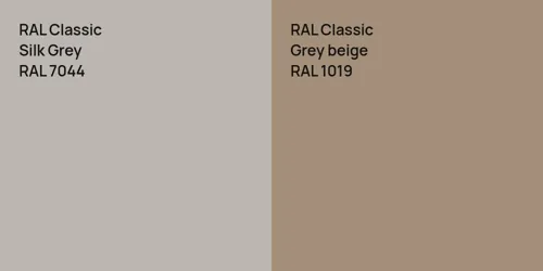 RAL 7044 Silk Grey vs RAL 1019  Grey beige