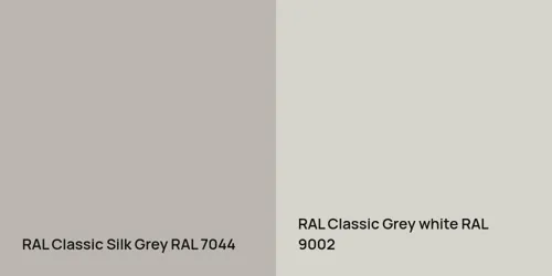 RAL 7044 Silk Grey vs RAL 9002  Grey white