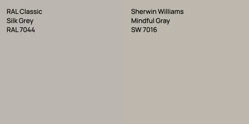 RAL 7044 Silk Grey vs SW 7016 Mindful Gray