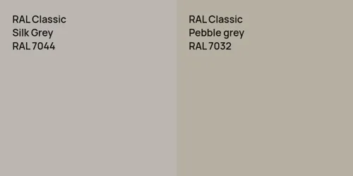 RAL 7044 Silk Grey vs RAL 7032  Pebble grey