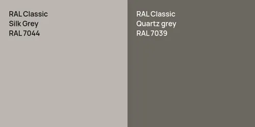 RAL 7044 Silk Grey vs RAL 7039  Quartz grey