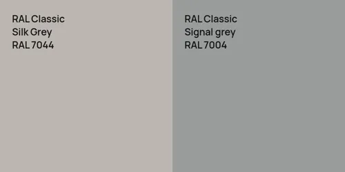 RAL 7044 Silk Grey vs RAL 7004  Signal grey