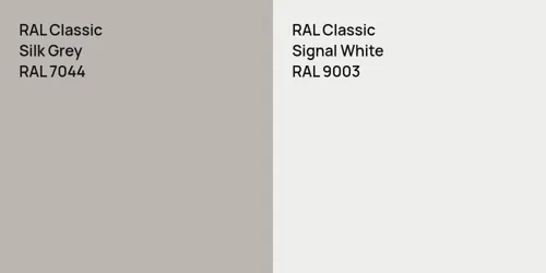 RAL 7044 Silk Grey vs RAL 9003 Signal White