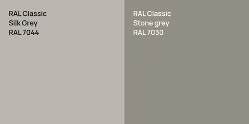 RAL 7044 Silk Grey vs RAL 7030  Stone grey