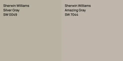 SW 0049 Silver Gray vs SW 7044 Amazing Gray