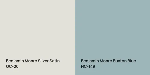 OC-26 Silver Satin vs HC-149 Buxton Blue