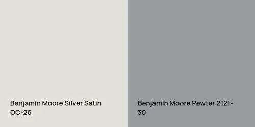 OC-26 Silver Satin vs 2121-30 Pewter