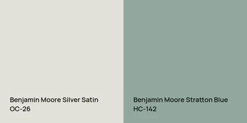 OC-26 Silver Satin vs HC-142 Stratton Blue