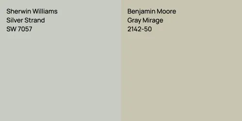 SW 7057 Silver Strand vs 2142-50 Gray Mirage