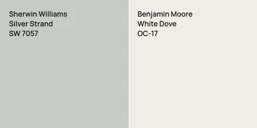 SW 7057 Silver Strand vs OC-17 White Dove