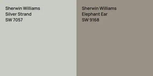 SW 7057 Silver Strand vs SW 9168 Elephant Ear