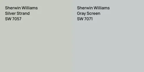 SW 7057 Silver Strand vs SW 7071 Gray Screen