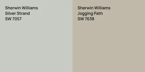 SW 7057 Silver Strand vs SW 7638 Jogging Path