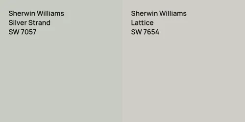 SW 7057 Silver Strand vs SW 7654 Lattice