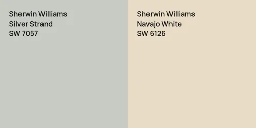 SW 7057 Silver Strand vs SW 6126 Navajo White